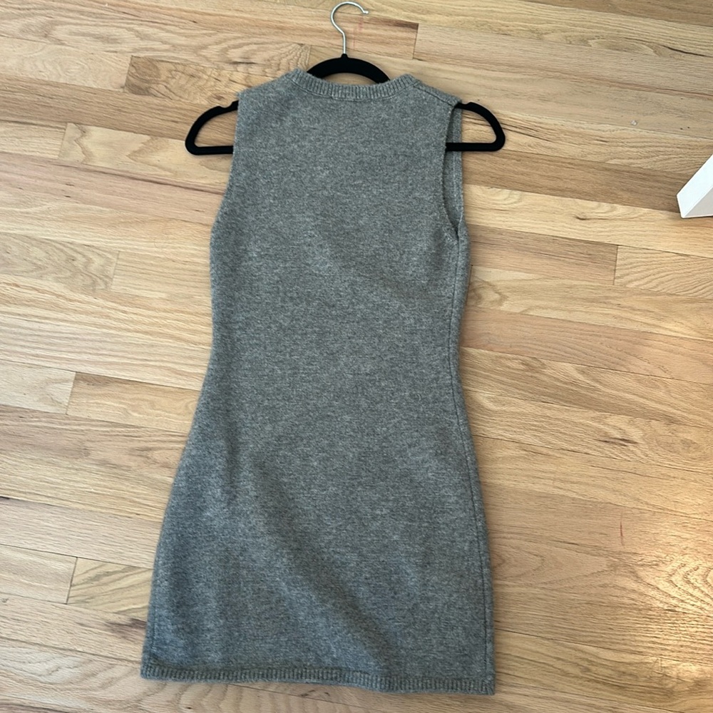 Zara Gray Sleeveless Knit Dress